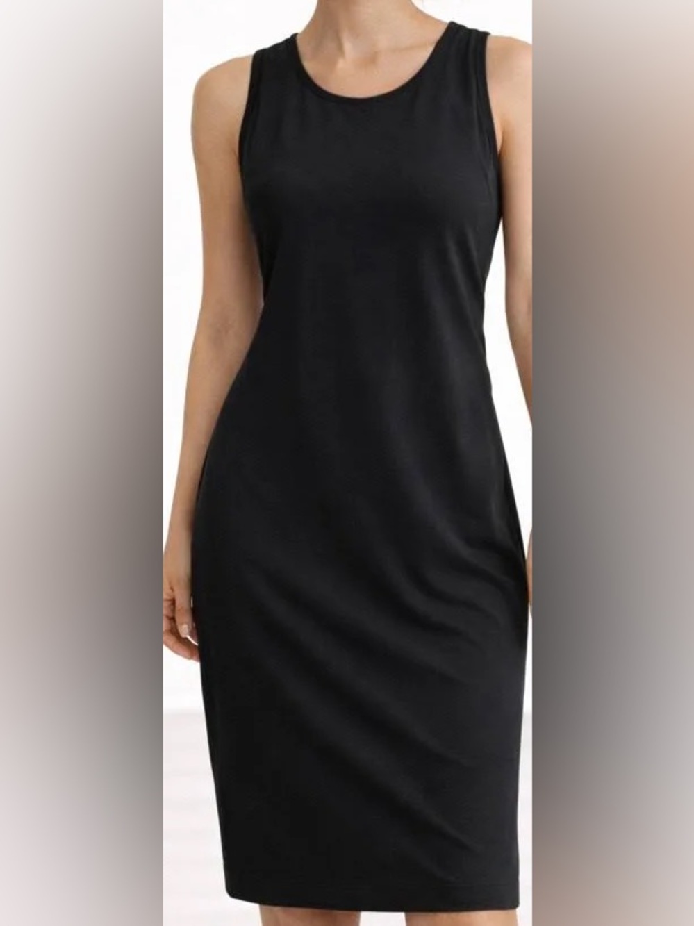 Athleta Black Sleeveless Midi Dress